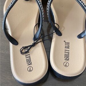 Ashley Blue Flip Flops size 7